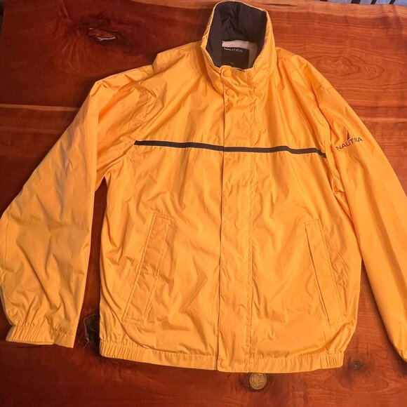 Vintage Nautica Yellow Windbreaker Jacket - Picture 1 of 2